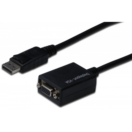ASSMANN - DisplayPort adapter - DisplayPort (M) to HD-15 (VGA) (F) - 15 cm - molded - black - 8