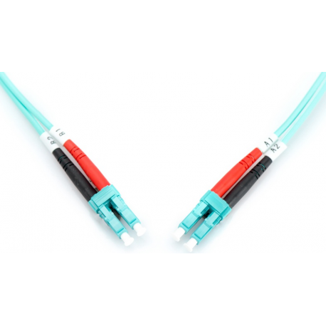 DIGITUS - Patch cable - LC multi-mode (M) to LC multi-mode (M) - 10 m - fibre optic - 50  /  125 micron - OM3 - halogen-free - 3