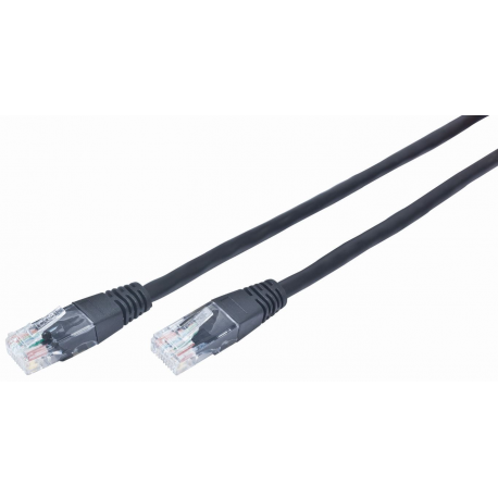 Gembird - Patch cable - RJ-45 (M) to RJ-45 (M) - 50 cm - CAT 5e - molded - black - 3