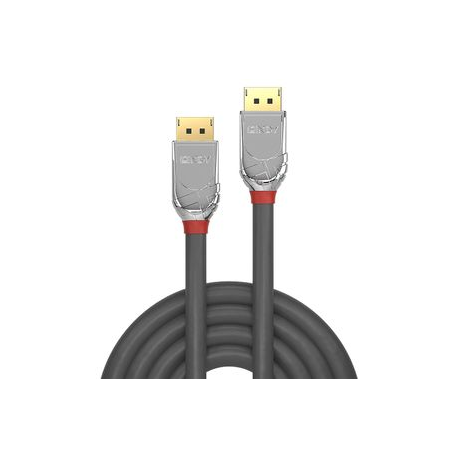 Lindy CROMO - DisplayPort cable - DisplayPort (M) to DisplayPort (M) - DisplayPort 1.2 - 2 m - round, 4K support - grey - 1