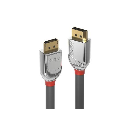Lindy CROMO - DisplayPort cable - DisplayPort (M) to DisplayPort (M) - DisplayPort 1.2 - 3 m - round, 4K support - grey - 0