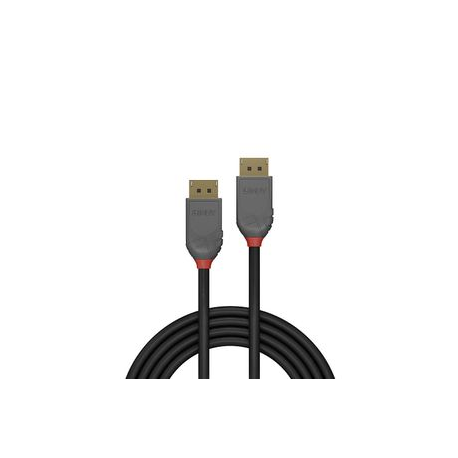 Lindy Anthra Line - DisplayPort cable - DisplayPort (M) to DisplayPort (M) - DisplayPort 1.4 - 1 m - round - black - 4