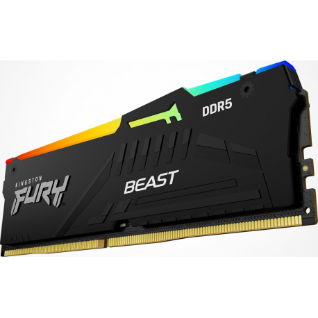 Kingston FURY Beast RGB - DDR5 - kit - 16 GB: 2 x 8 GB - DIMM 288-pin - 5600 MHz / PC5-44800 - CL40 - 1.25 V - unbuffered - on-die ECC - 3