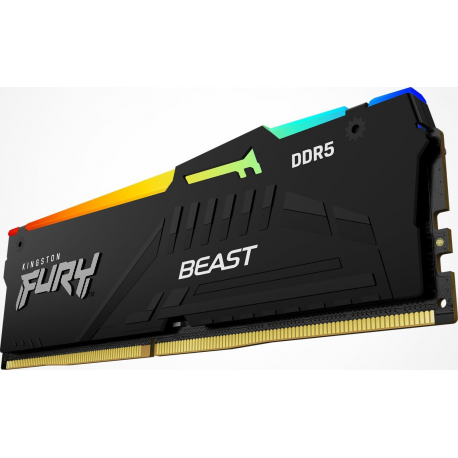Kingston FURY Beast RGB - DDR5 - kit - 32 GB: 2 x 16 GB - DIMM 288-pin - 5600 MHz / PC5-44800 - CL40 - 1.25 V - unbuffered - on-die ECC - 3