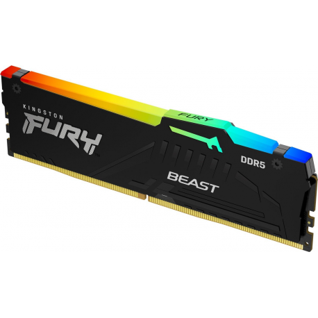 Kingston FURY Beast RGB - DDR5 - kit - 32 GB: 2 x 16 GB - DIMM 288-pin - 5600 MHz / PC5-44800 - CL40 - 1.25 V - unbuffered - on-die ECC - 4