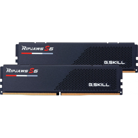 G.Skill Ripjaws S5 - DDR5 - kit - 32 GB: 2 x 16 GB - DIMM 288-pin - 6000 MHz  /  PC5-48000 - CL32 - 1.35 V - unbuffered - non-ECC - matte black - 0