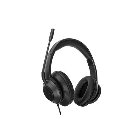 Targus AEH102GL - Headset - on-ear - convertible - wired - USB-A - noise isolating - black - 3