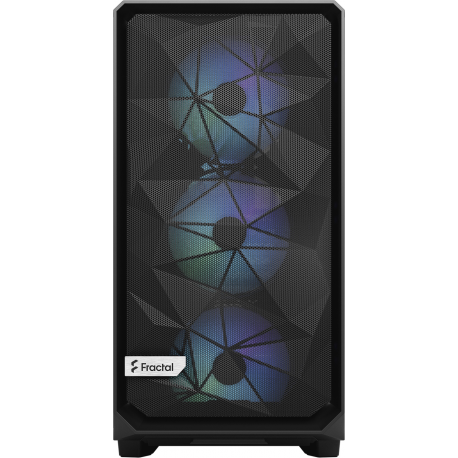 Fractal Design Meshify 2 RGB - Tower - extended ATX - windowed side panel (tempered glass) - no power supply (ATX) - black TG light tint - USB / Audio - 1