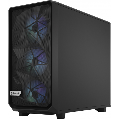 Fractal Design Meshify 2 RGB - Tower - extended ATX - windowed side panel (tempered glass) - no power supply (ATX) - black TG light tint - USB / Audio - 2