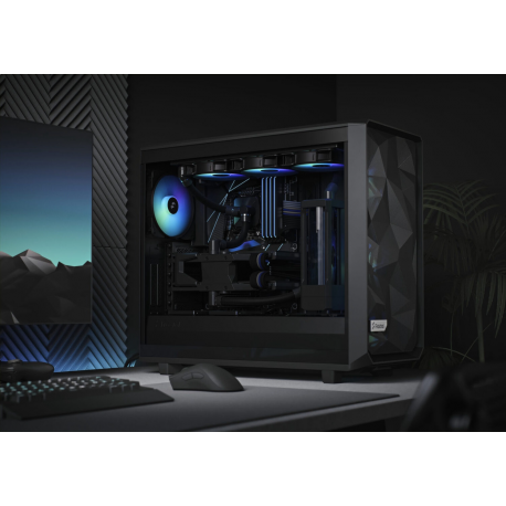 Fractal Design Meshify 2 RGB - Tower - extended ATX - windowed side panel (tempered glass) - no power supply (ATX) - black TG light tint - USB / Audio - 9