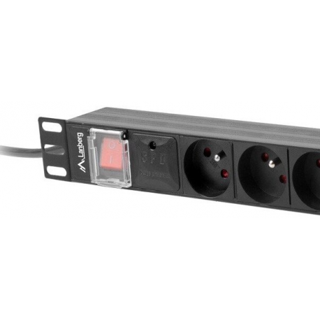 LANBERG rack PDU Pro 19inch 1U 16A 7x Shuko 2m black