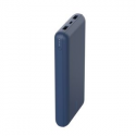 Belkin - Power bank - 20000 mAh - 15 Watt - 3 output connectors (USB, USB-C) - on cable: USB-C - blue