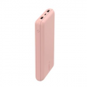 Belkin BOOST CHARGE - Power bank - 20000 mAh - 15 Watt - 3 output connectors (2 x USB, USB-C) - on cable: USB, USB-C - rose gold