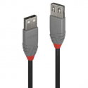 Lindy Anthra Line - USB extension cable - USB (M) to USB (F) - USB 2.0 - 20 cm - round - black