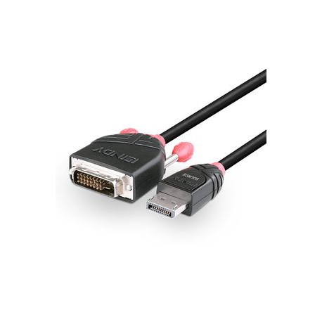 Lindy - DVI cable - DisplayPort (M) to DVI-D (M) - 3 m - black - 4