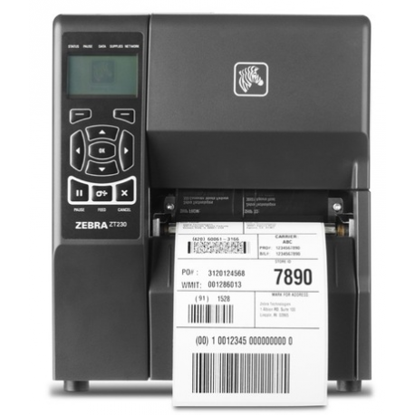 Zebra ZT230 - Label printer - thermal transfer - Roll (11.4 cm) - 203 dpi - up to 152 mm / sec - USB 2.0, LAN, serial - 1