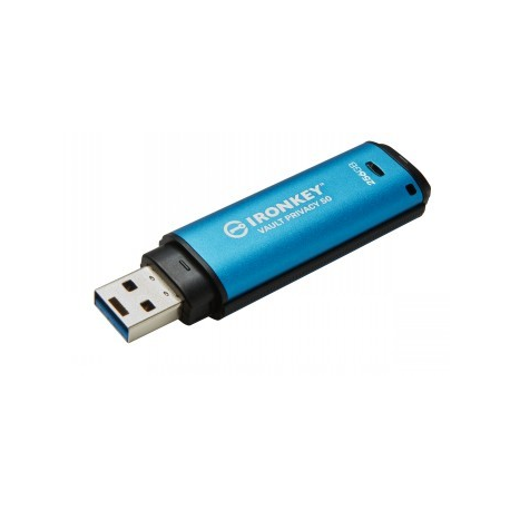 Kingston IronKey Vault Privacy 50 Series - USB flash drive - encrypted - 256 MB - USB 3.2 Gen 1 - TAA Compliant - 0