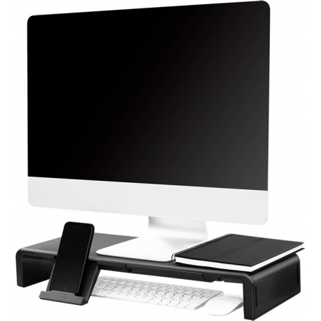 LogiLink Ergonomic riser - Stand - for LCD display  /  notebook  /  tablet - plastic, metal - black - desktop - 5