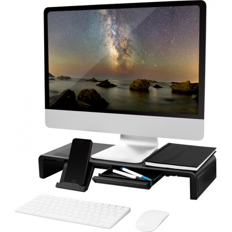 LogiLink Ergonomic riser - Stand - for LCD display  /  notebook  /  tablet - plastic, metal - black - desktop - 6