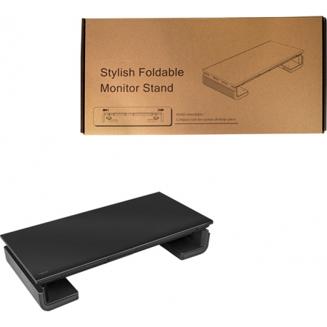 LogiLink Ergonomic riser - Stand - for LCD display  /  notebook  /  tablet - plastic, metal - black - desktop - 9
