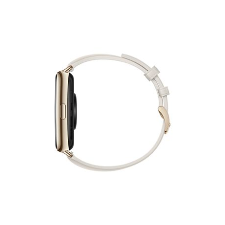 Huawei Watch Fit 2 Classic - Aluminium alloy - smart watch with strap - leather - moon white - wrist size: 140-210 mm - display 1.74" - NFC, Bluetooth - 30 g - 4