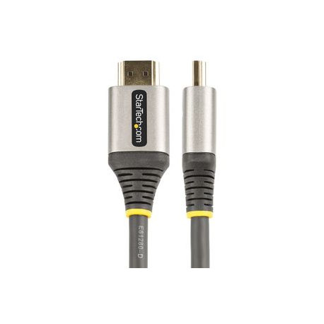 StarTech.com 20in (0.5m) Premium Certified HDMI 2.0 Cable with Ethernet, High-Speed Ultra HD 4K 60Hz HDMI Cable HDR10, ARC, HDMI Cord For Ultra HD Monitors, TVs, Displays, w /  TPE Jacket - Durable HDMI Video Cable (HDMMV50CM) - Premium High Speed - HDMI cable with Ethernet - HDMI male to HDMI male - 50 cm - shielded - grey, black - passive, 4K60Hz (3840 x 2160) support - 5