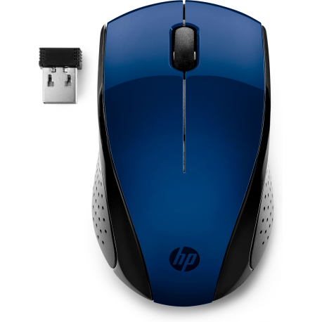 HP 220 - Mouse - 3 buttons - wireless - 2.4 GHz - USB wireless receiver - blue - CTO - for OMEN Obelisk by HP 875; HP 15, 27; Pavilion Gaming TG01; Pavilion x360; Spectre x360 - 1