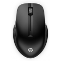 HP 430 - Mouse - multi-device - ergonomic - right and left-handed - 5 buttons - wireless - 2.4 GHz, Bluetooth 5.0 - USB wireless receiver - jet black
