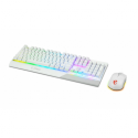 MSI Vigor GK30 combo - Keyboard and mouse set - backlit - USB - white