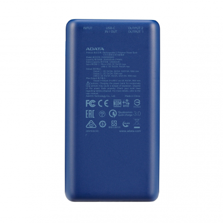 ADATA P20000QCD Powerbank 20000mAh Blue