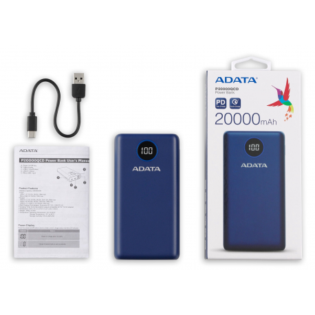 ADATA P20000QCD Powerbank 20000mAh Blue