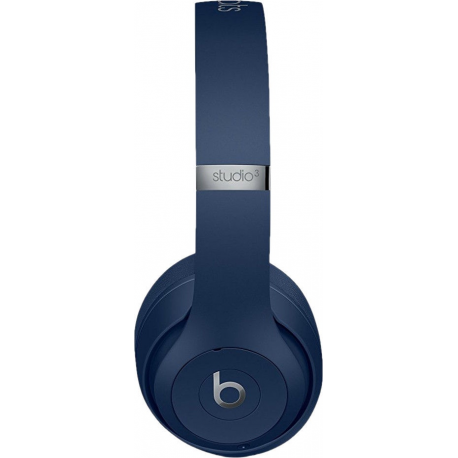 Beats Studio3 Wireless - Headphones with mic - full size - Bluetooth - wireless - active noise cancelling - noise isolating - blue - for iPad / iPhone / iPod / TV / Watch - 3