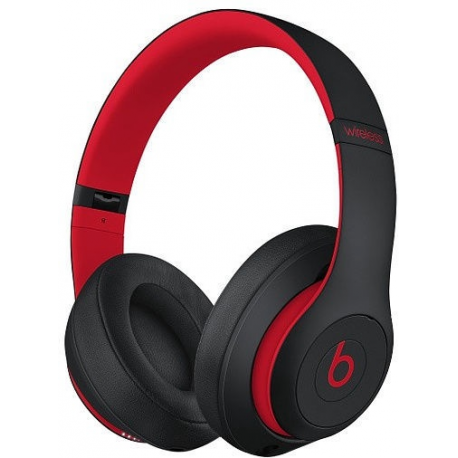 Beats Studio3 Wireless - The Beats Decade Collection - headphones with mic - full size - Bluetooth - wireless - active noise cancelling - noise isolating - red, defiant black - for iPad / iPhone / iPod / TV / Watch - 0