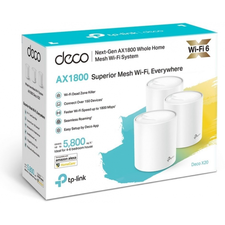 WRL MESH ROUTER 1800MBPS/DECO X20(3-PACK) TP-LINK - 4