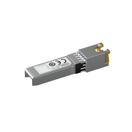 NETGEAR 10GBASE-T SFP+ Transceiver AXM765v2 delivers 10G copper connectivity with CAT6a or CAT7 cabling up to 80 meters