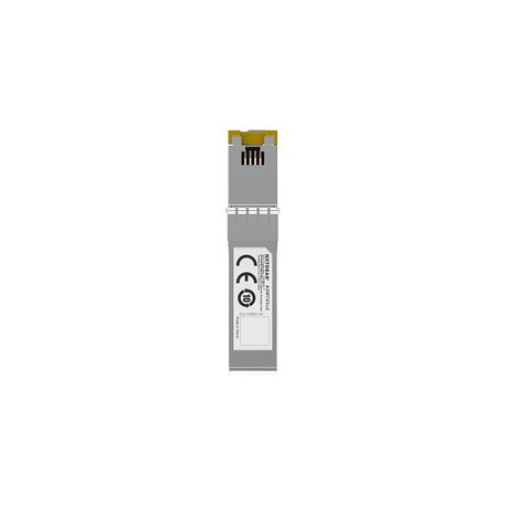 NETGEAR 10GBASE-T SFP+ Transceiver AXM765v2 delivers 10G copper connectivity with CAT6a or CAT7 cabling up to 80 meters
