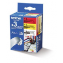 Brother TZe-31M3 - Black on red, black on white, black on yellow - Roll (1.2 cm x 8 m) 3 cassette(s) laminated tape - for P-Touch PT-1000, 1010, 1080, 1090, 1280, 1830, 3600, 7500, 7600, 900, E100, E550, H100