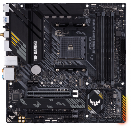 ASUS TUF GAMING B550M-PLUS WIFI II - Motherboard - micro ATX - Socket AM4 - AMD B550 Chipset - USB-C Gen2, USB 3.2 Gen 1, USB 3.2 Gen 2 - 2.5 Gigabit LAN, Wi-Fi 6, Bluetooth - onboard graphics (CPU required) - HD Audio (8-channel) - 0