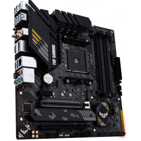ASUS TUF GAMING B550M-PLUS WIFI II - Motherboard - micro ATX - Socket AM4 - AMD B550 Chipset - USB-C Gen2, USB 3.2 Gen 1, USB 3.2 Gen 2 - 2.5 Gigabit LAN, Wi-Fi 6, Bluetooth - onboard graphics (CPU required) - HD Audio (8-channel) - 2
