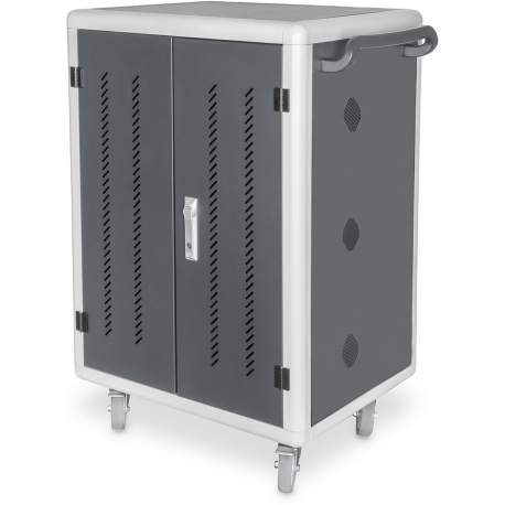 DIGITUS DN-45002 - Cart (charge only) - for 30 tablets / notebooks - lockable - steel - black, RAL 9005 - screen size: up to 15.6" - output: 5 V - 1