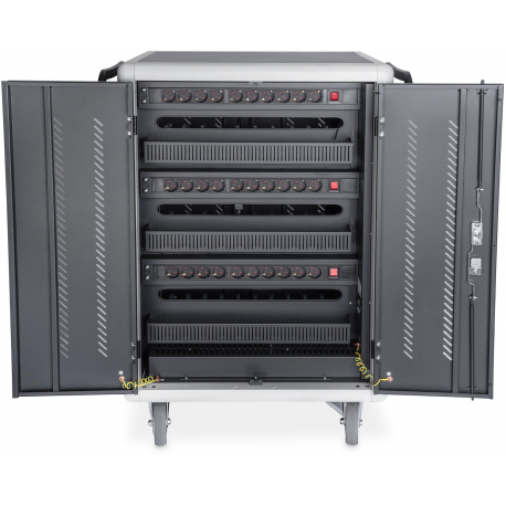 DIGITUS DN-45002 - Cart (charge only) - for 30 tablets / notebooks - lockable - steel - black, RAL 9005 - screen size: up to 15.6" - output: 5 V - 4