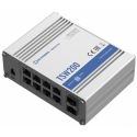 Teltonika TSW200 - Switch - unmanaged - 8 x 10 / 100 / 1000 (PoE+) + 2 x SFP - DIN rail mountable, surface-mountable - PoE+ (240 W) - DC power