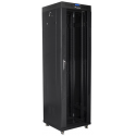 Lanberg - Rack cabinet - with display - black, RAL 9004 - 42U - 19"