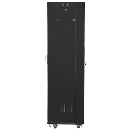 Lanberg - Rack cabinet - with display - black, RAL 9004 - 42U - 19" - 3