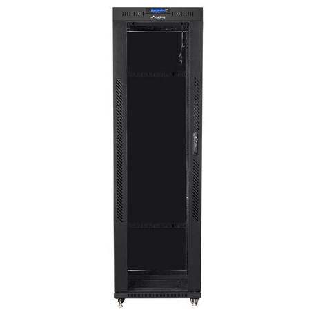 Lanberg - Rack cabinet - with display - black, RAL 9004 - 42U - 19" - 4