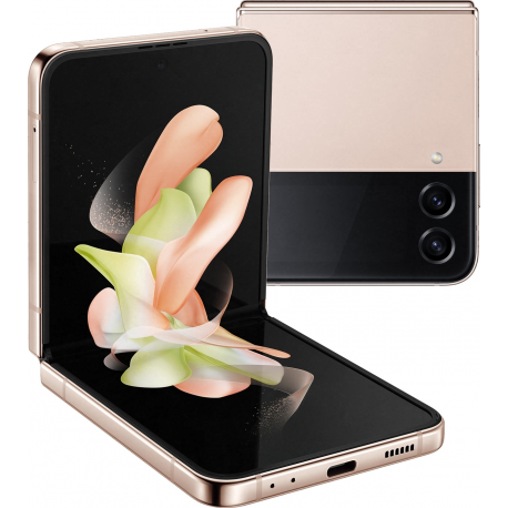 Samsung Galaxy Z Flip4 - 5G smartphone - dual-SIM - RAM 8 GB / Internal Memory 256 GB - OLED display - 6.7" - 6.7" - 2640 x 1080 pixels 2640 x 1080 pixels (120 Hz) - 2x rear cameras 12 MP, 12 MP - front camera 10 MP - pink gold - 0