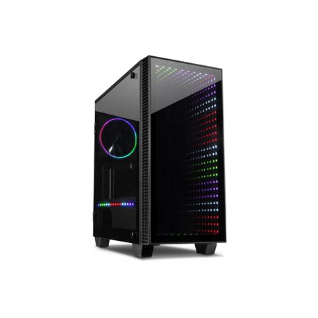 Chassis INTER-TECH X-608 INFINITY MICRO, microATX, RGB, Front and Side Tempered