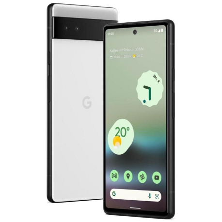 Google Pixel 6a - 5G smartphone - dual-SIM - RAM 6 GB / Internal Memory 128 GB - OLED display - 6.134" - 2400 x 1080 pixels (60 Hz) - 2x rear cameras 12.2 MP, 12 MP - front camera 8 MP - chalk - 1