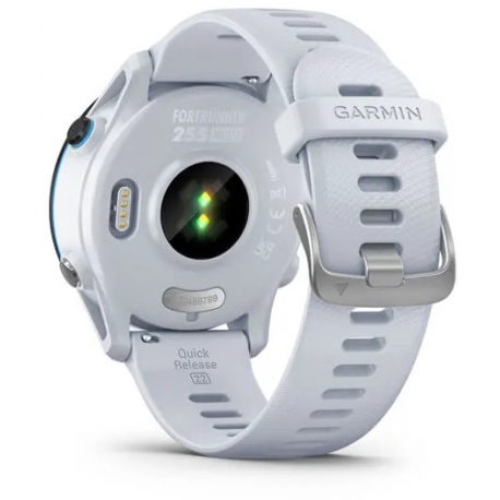 Garmin Forerunner 255 Music - 46 mm - sport watch with strap - silicone - wrist size: 130-205 mm - display 1.3" - 4 GB - Bluetooth, Wi-Fi, ANT+ - 49 g - black, whitestone - 2