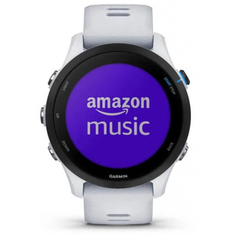 Garmin Forerunner 255 Music - 46 mm - sport watch with strap - silicone - wrist size: 130-205 mm - display 1.3" - 4 GB - Bluetooth, Wi-Fi, ANT+ - 49 g - black, whitestone - 7